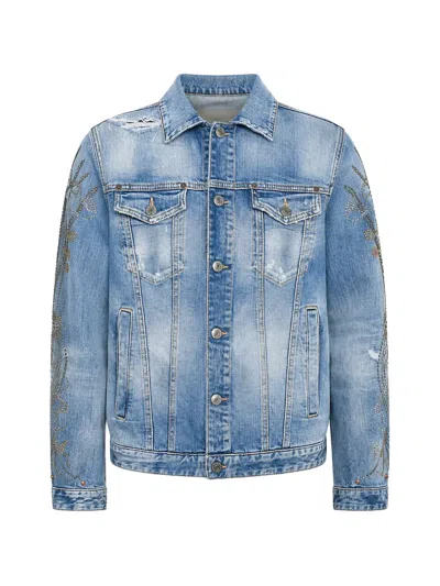 Dsquared2 Western Rhinestone-embellished Jacket In Multi