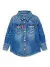 Dsquared2 Camicia In Denim Blu Medio Sfumato In Blue