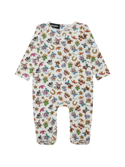 Dsquared2 Babies' Western-print Jumpsuit In White