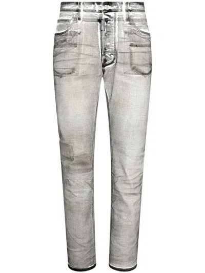 Dsquared2 Whiskering-effect Mid-rise Slim-fit Jeans In Black