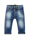 Dsquared2 Stonewashed Straight-leg Jeans In Blue