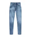 Dsquared2 Whiskering Effect Slim-cut Jeans In Blue