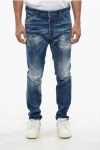 Dsquared2 Whiskering Effect Stretch Denim Cool Guy Jeans 16cm In Blue