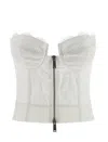 Dsquared2 Strapless Lace Top Scalloped Hem In White