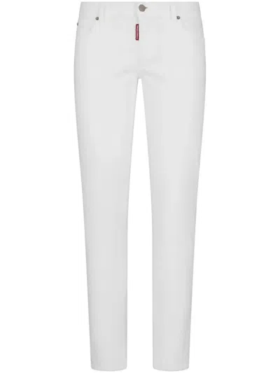 Dsquared2 Low-rise Slim-cut Jeans In White