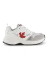 Dsquared2 Sneakers - Vitello+suede+mesh - Bianco+rosso In White