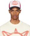 Dsquared2 White & Red Logo Baseball Cap