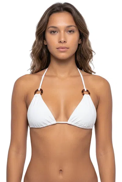 Dsquared2 White Bikini Top Swimwear