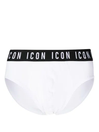 Dsquared2 White Briefs With Logo
