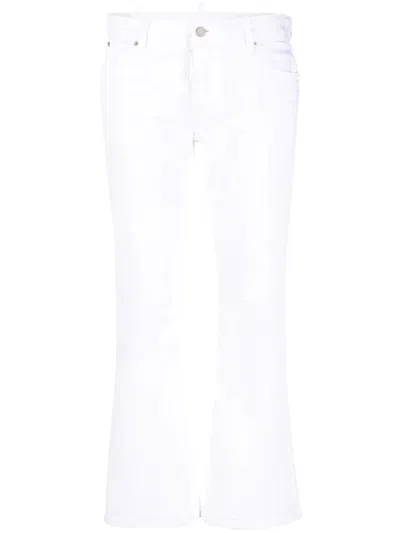 DSQUARED2 WHITE BULL FLARED JEANS