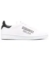 DSQUARED2 DSQUARED2 WHITE CALF LEATHER SNEAKERS