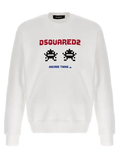 DSQUARED2 WHITE COOL FIT SWEATSHIRT