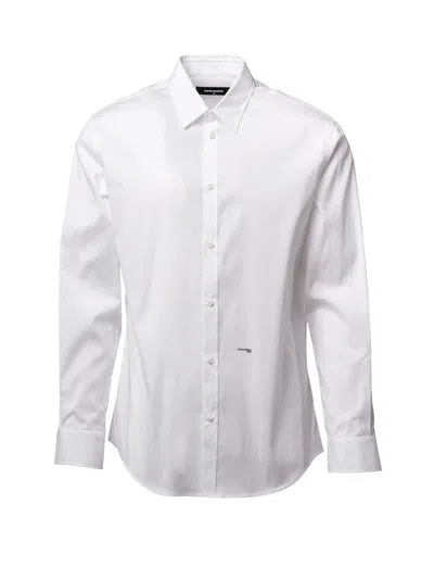 Dsquared2 White Cotton Blend Shirts