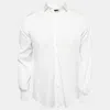 Dsquared2 White Cotton Button Front Full Sleeve Shirt In Multi