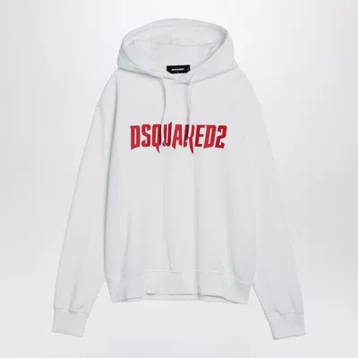 DSQUARED2 DSQUARED2 WHITE COTTON HOODIE