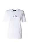Dsquared2 White Cotton Icon T-shirt With Mini Logo In White