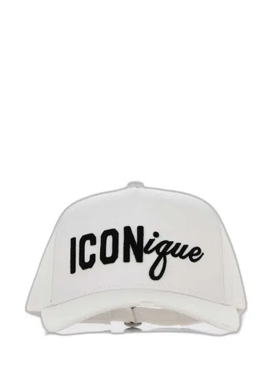 Dsquared2 White Cotton Iconique Baseball Cap