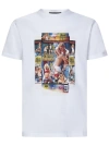 DSQUARED2 WHITE COTTON JERSEY ROCCO COOL FIT T-SHIRT