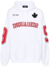 DSQUARED2 WHITE COTTON JERSEY TEXTURE SWEATER