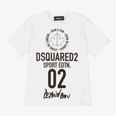 Dsquared2 White Cotton Logo T-shirt