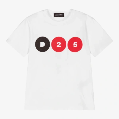 Dsquared2 White Cotton Logo T-shirt