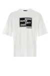 Dsquared2 White Cotton Oversize T-shirt In Black