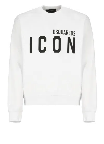 Dsquared2 White Cotton Sweater