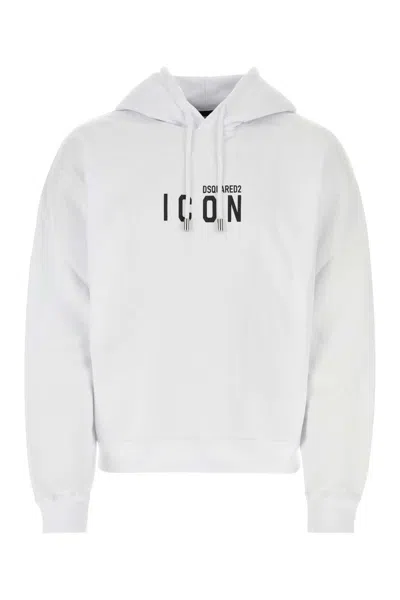 DSQUARED2 WHITE COTTON SWEATSHIRT