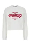 Dsquared2 Dsquared White Cotton Sweatshirt In White