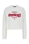 Dsquared2 Saint James Embroidered Cotton T-shirt In White
