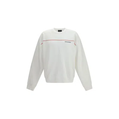 Dsquared2 Logo Sweatshirt White In Gray
