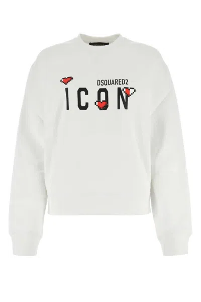 Dsquared2 White Cotton Sweatshirt