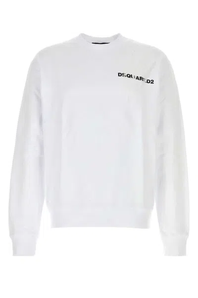 DSQUARED2 WHITE COTTON SWEATSHIRT