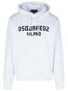 Dsquared2 White Cotton Sweatshirt In Black