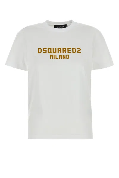 Dsquared2 White Cotton T-shirt
