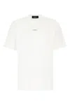 Dsquared2 White Crewneck T-shirt With Dsq2 Logo In Cotone Man In White