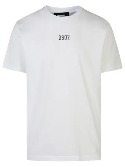 DSQUARED2 DSQUARED2 WHITE COTTON T-SHIRT