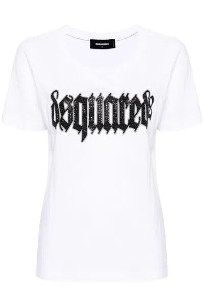 Dsquared2 White Cotton T-shirt