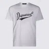 Dsquared2 Men White T-shirt With Logo Print On The Front In Cotton Man