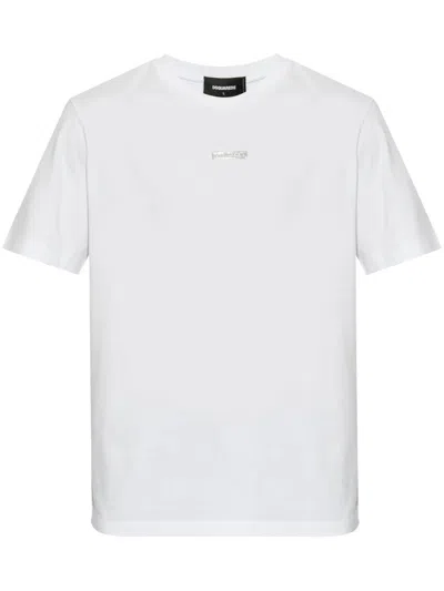 DSQUARED2 DSQUARED2 WHITE COTTON T-SHIRT