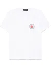 Dsquared2 White T-shirt With Chest Logo Application In Cotton Man In White