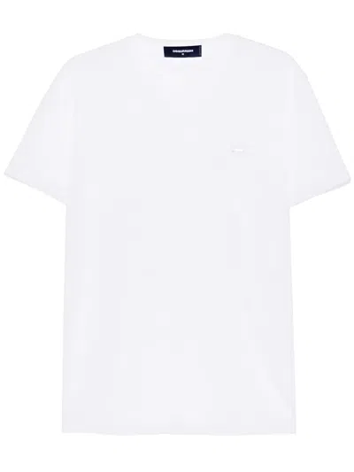 Dsquared2 White Cotton T-shirt
