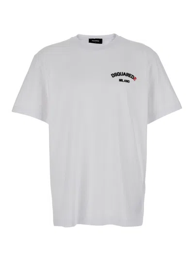 Dsquared2 White Cotton T-shirt