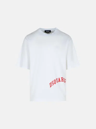 Dsquared2 White Cotton T-shirt