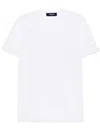 Dsquared2 Plain White Cotton T-shirt With Subtle Metallic Detail In White