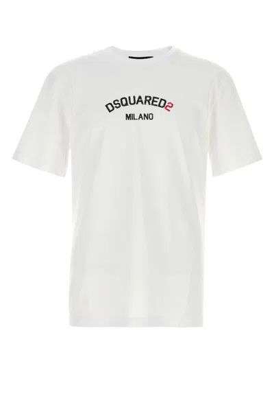 DSQUARED2 WHITE COTTON T-SHIRT