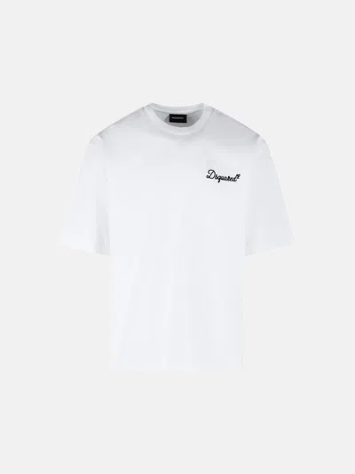 Dsquared2 White Cotton T-shirt