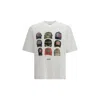 Dsquared2 Men White T-shirt With Front Print And Back Logo In Cotton Man In White