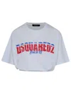 Dsquared2 Distressed Logo-print T-shirt In White