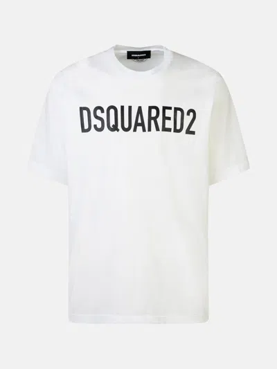 Dsquared2 White Cotton T-shirt